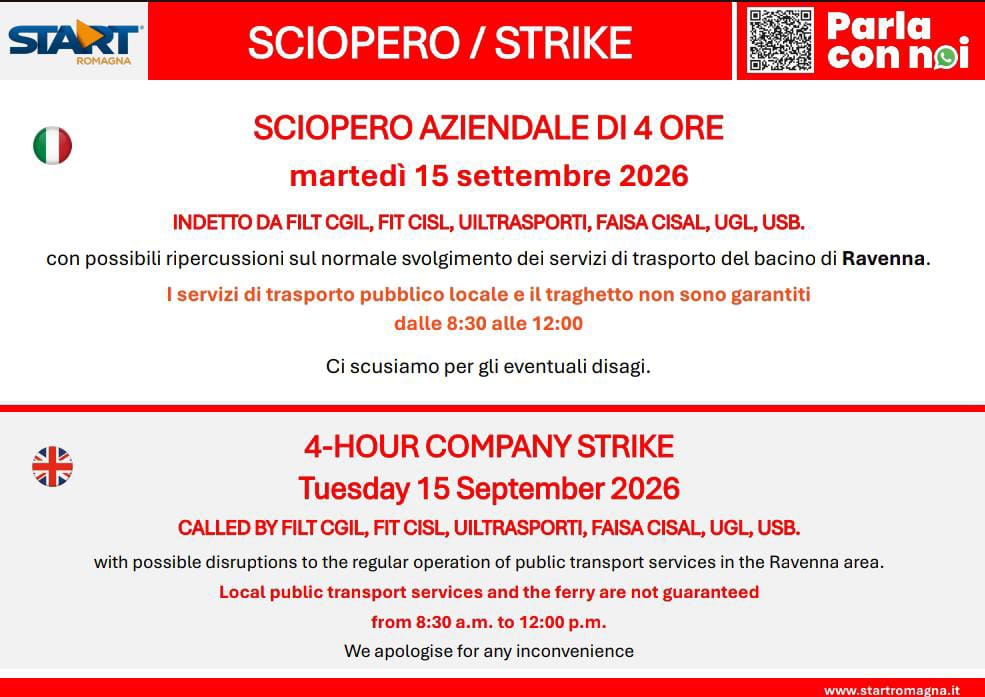 SCIOPERO START - 15 SETTEMBRE 2026